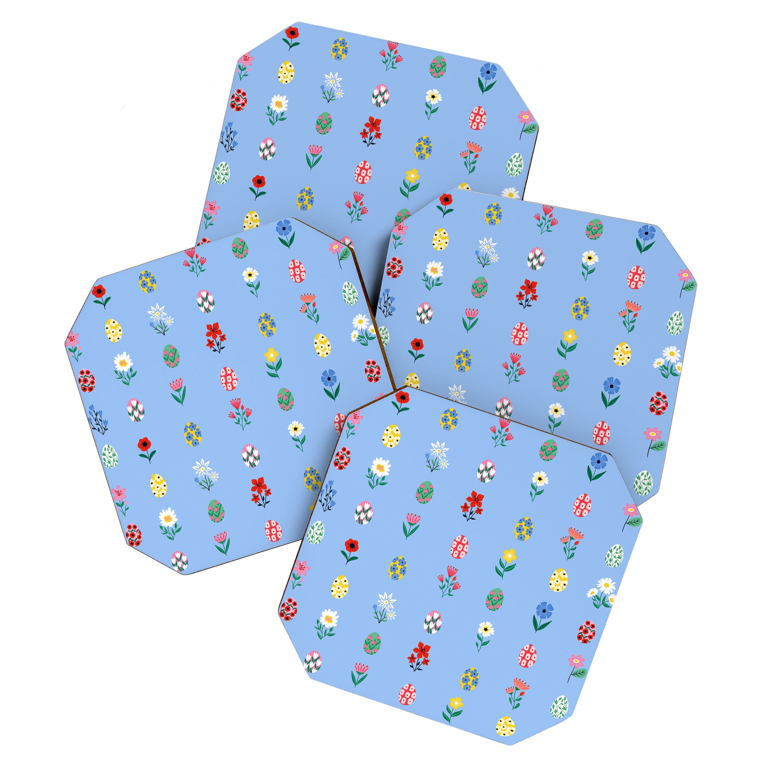 Spring Wild Flowers and Easter Eggs Coaster Gallery Image 1