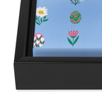 Spring Wild Flowers and Easter Eggs Framed Canvas Print Gallery Image 3