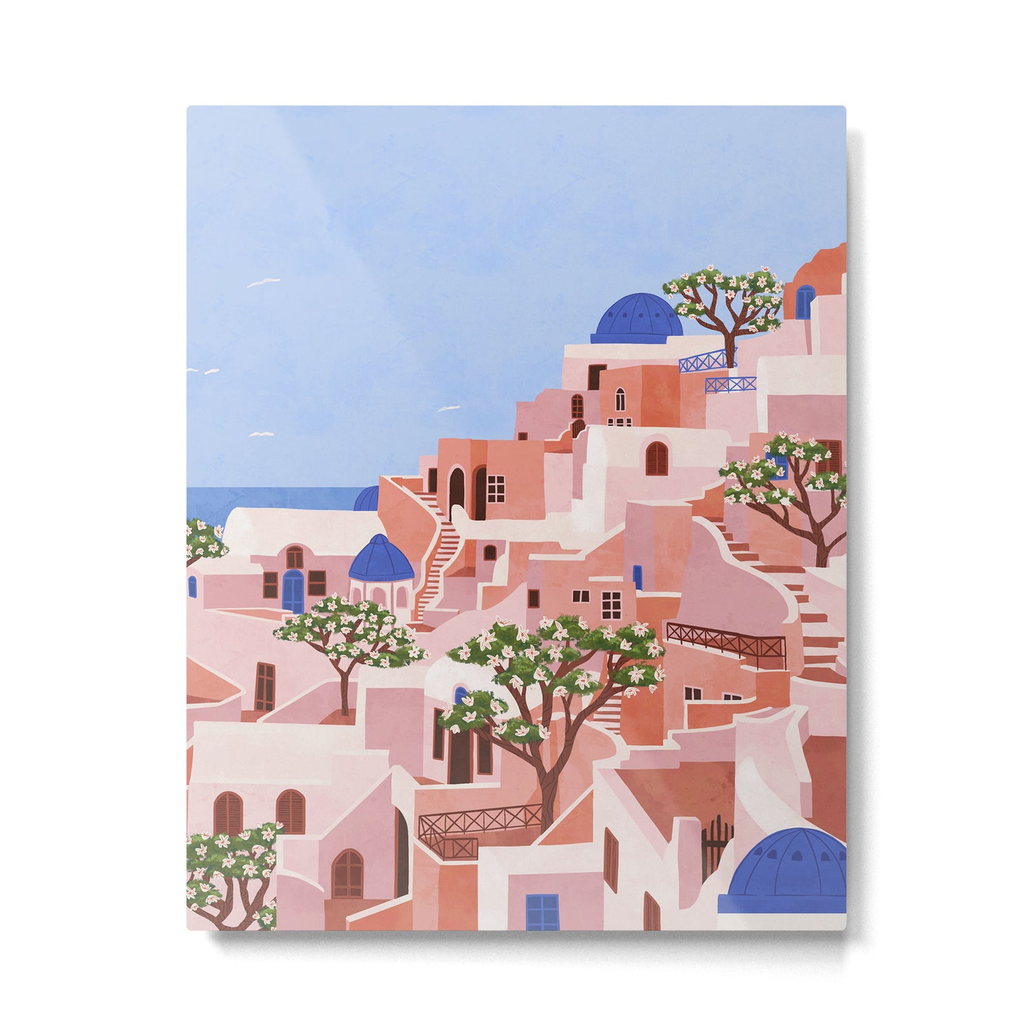 Sunset in Sontorini Metal Print Gallery Image 6