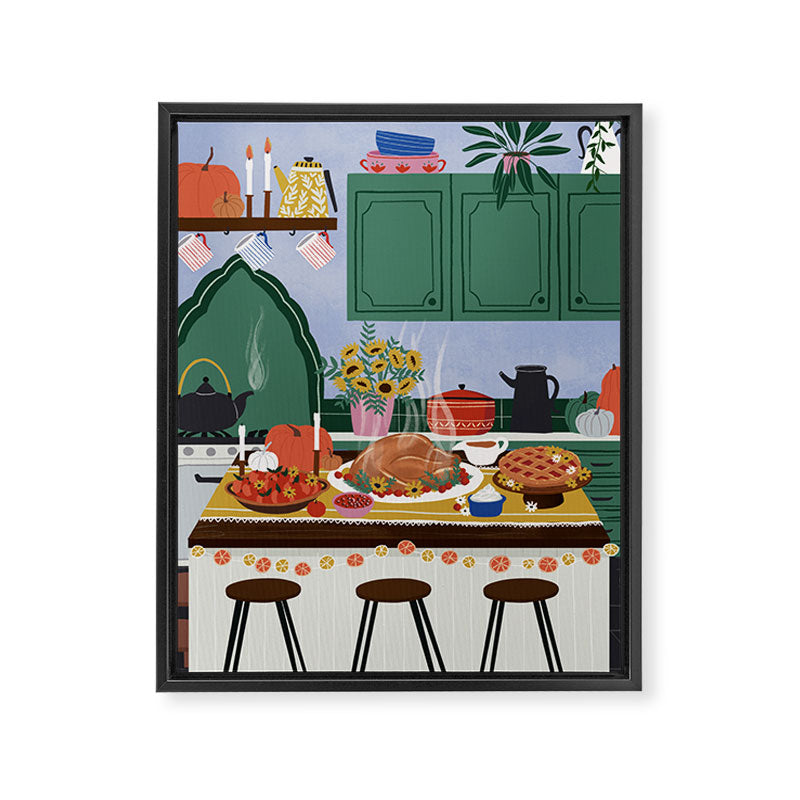 Thanksgiving dinner Framed Canvas Print Gallery Image 6