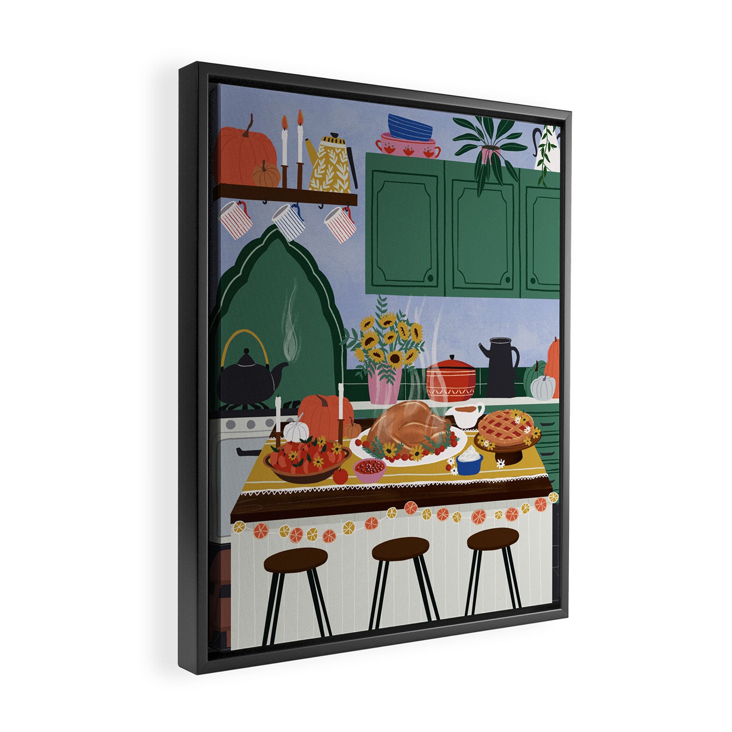 Thanksgiving dinner Framed Canvas Print Gallery Image 2