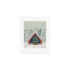 Winter Cabin Art Print Gallery Image 1