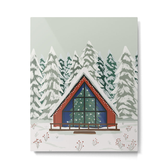 Winter Cabin Metal Print Gallery Image 1