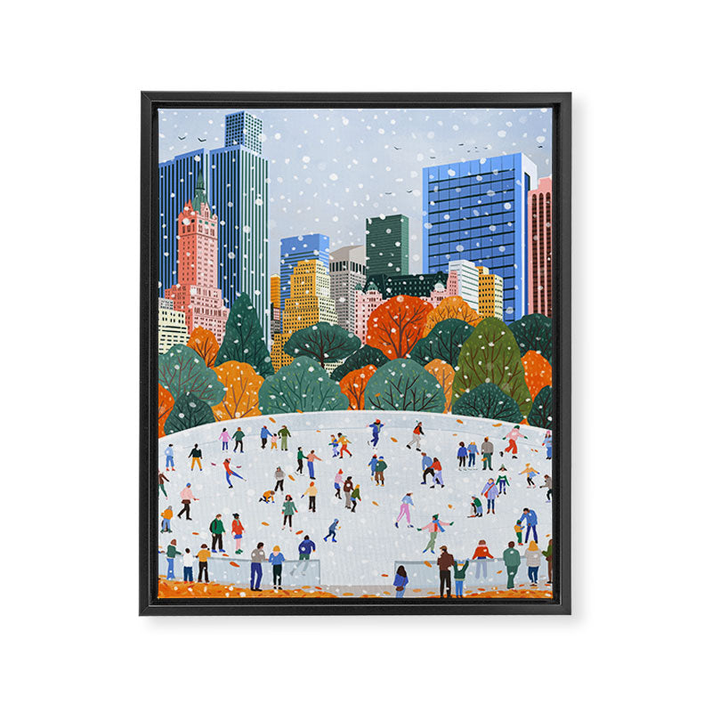 Winter in New York City Framed Canvas Print Gallery Image 6