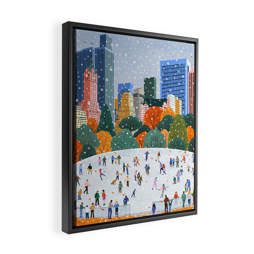 Winter in New York City Framed Canvas Print Gallery Image 2