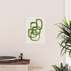 EnShape by Ejaaz Haniff 'Algae Bloom' Green Mid Century Modern Minimal Minimalist Watercolor Abstract Funky Fun Style Poster Gallery Image 2