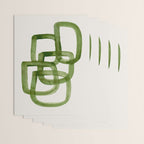 EnShape by Ejaaz Haniff 'Algae Bloom' Green Mid Century Modern Minimal Minimalist Watercolor Abstract Funky Fun Style Wrapping Paper Gallery Image 3