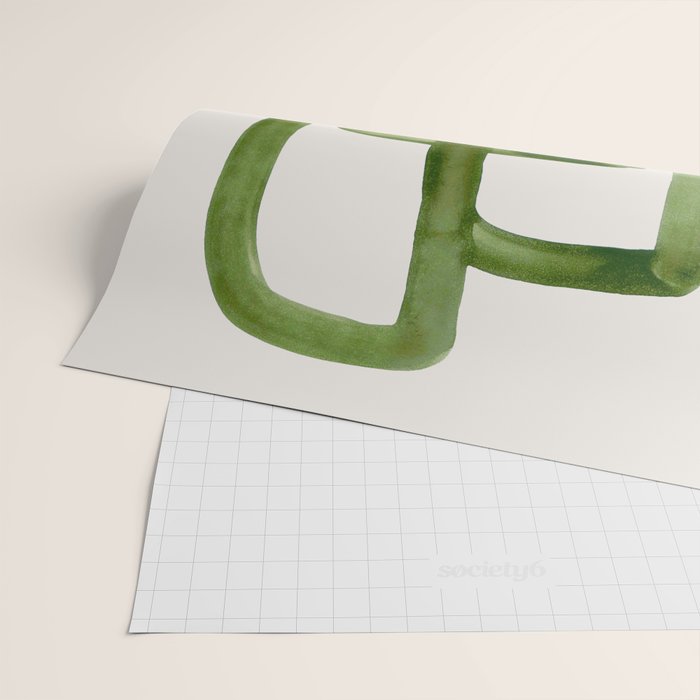 EnShape by Ejaaz Haniff 'Algae Bloom' Green Mid Century Modern Minimal Minimalist Watercolor Abstract Funky Fun Style Wrapping Paper Gallery Image 2