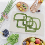 EnShape by Ejaaz Haniff 'Algae Bloom' Green Mid Century Modern Minimal Minimalist Watercolor Abstract Funky Fun Style Cutting Board Gallery Image 2