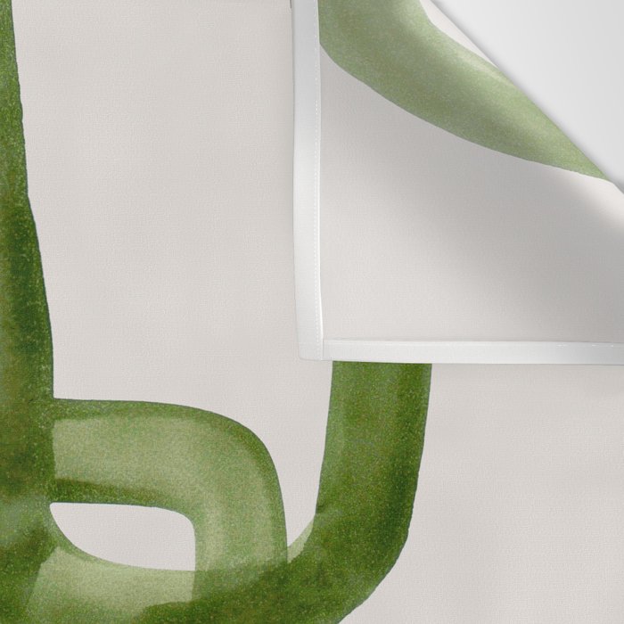 EnShape by Ejaaz Haniff 'Algae Bloom' Green Mid Century Modern Minimal Minimalist Watercolor Abstract Funky Fun Style Wall Tapestry Gallery Image 3