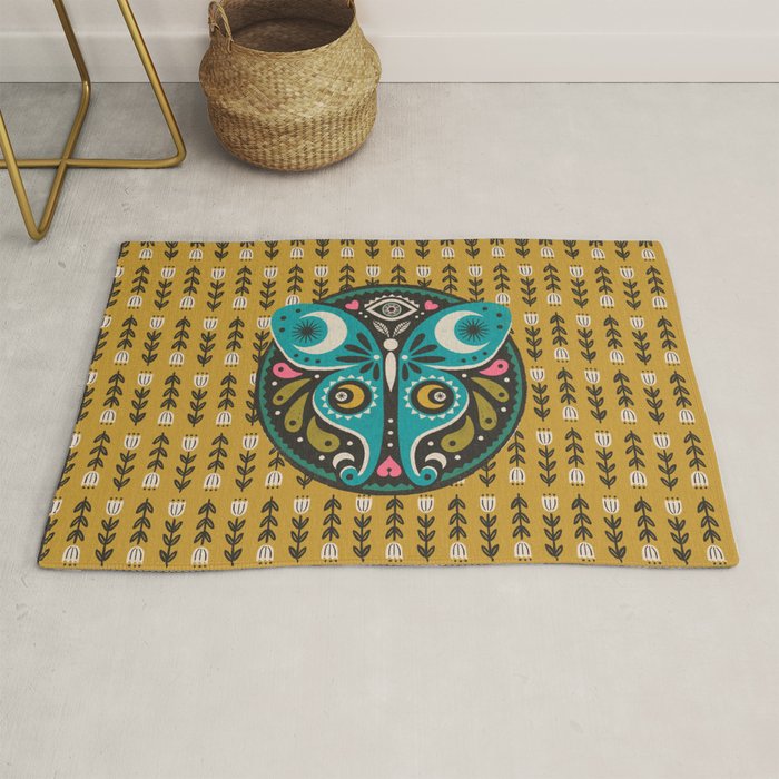 Luna Moth - Gold Rug Gallery Image 1