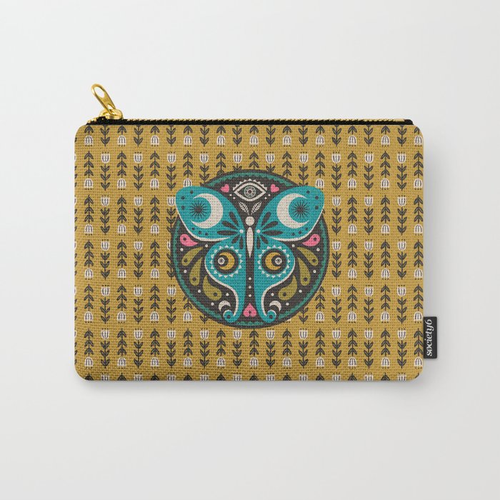 Luna Moth - Gold Carry All Pouch Gallery Image 1