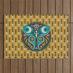 Luna Moth - Gold Outdoor Rug Gallery Image 1