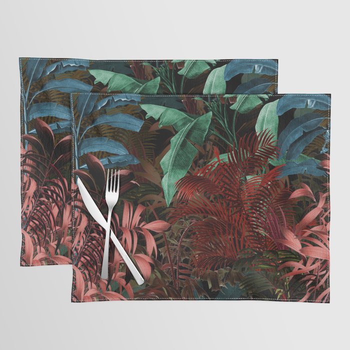 Tropical Night Garden Multicolor Placemat Gallery Image 1