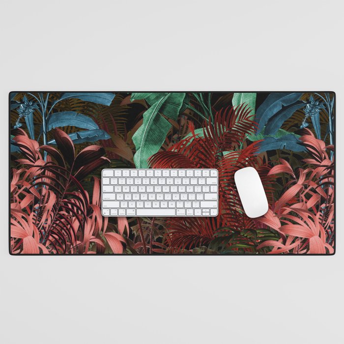 Tropical Night Garden Multicolor Desk Mat Gallery Image 1
