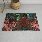 Tropical Night Garden Multicolor Rug Gallery Image 1