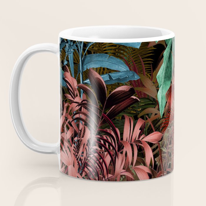 Tropical Night Garden Multicolor Coffee Mug Gallery Image 3