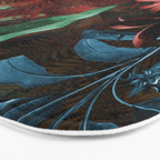 Tropical Night Garden Multicolor Bath Mat Gallery Image 3