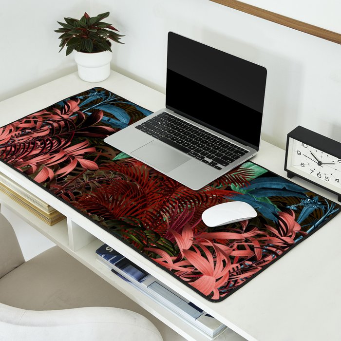 Tropical Night Garden Multicolor Desk Mat Gallery Image 2