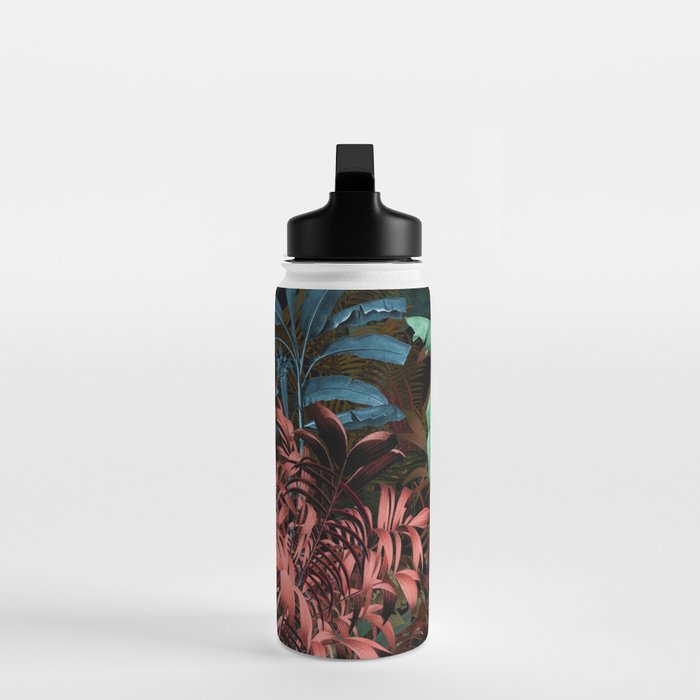 Tropical Night Garden Multicolor Water Bottle Gallery Image 3