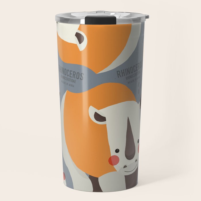 Rhinoceros, Wildlife of Africa Travel Mug Gallery Image 1