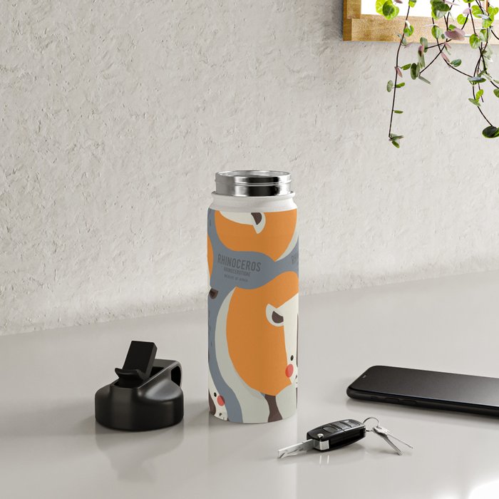 Rhinoceros, Wildlife of Africa Water Bottle Gallery Image 4