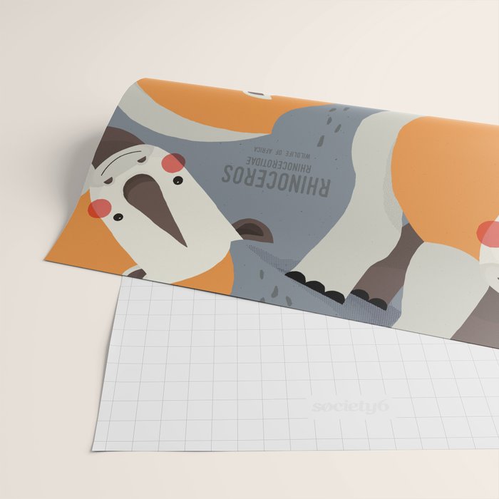 Rhinoceros, Wildlife of Africa Wrapping Paper Gallery Image 2
