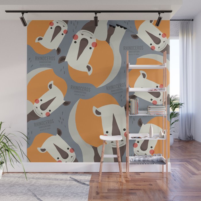 Rhinoceros, Wildlife of Africa Wall Mural Gallery Image 1