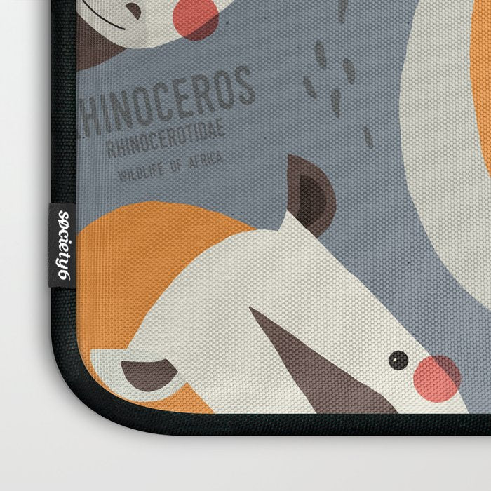 Rhinoceros, Wildlife of Africa Laptop Sleeve Gallery Image 3