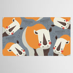 Rhinoceros, Wildlife of Africa Tablecloth Gallery Image 2