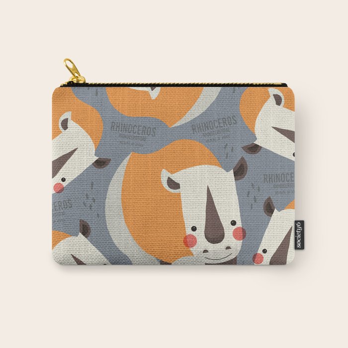 Rhinoceros, Wildlife of Africa Carry All Pouch Gallery Image 1