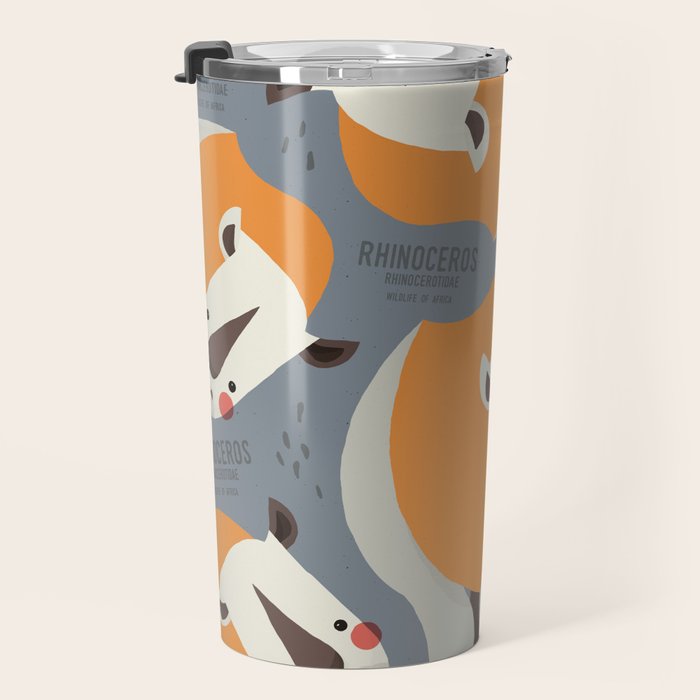 Rhinoceros, Wildlife of Africa Travel Mug Gallery Image 3