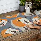 Rhinoceros, Wildlife of Africa Outdoor Rug Gallery Image 2