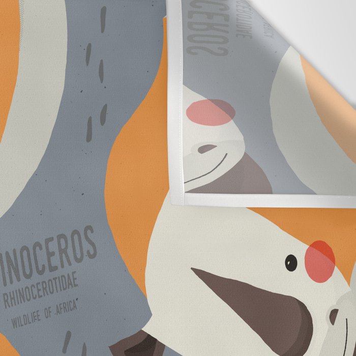 Rhinoceros, Wildlife of Africa Wall Tapestry Gallery Image 3