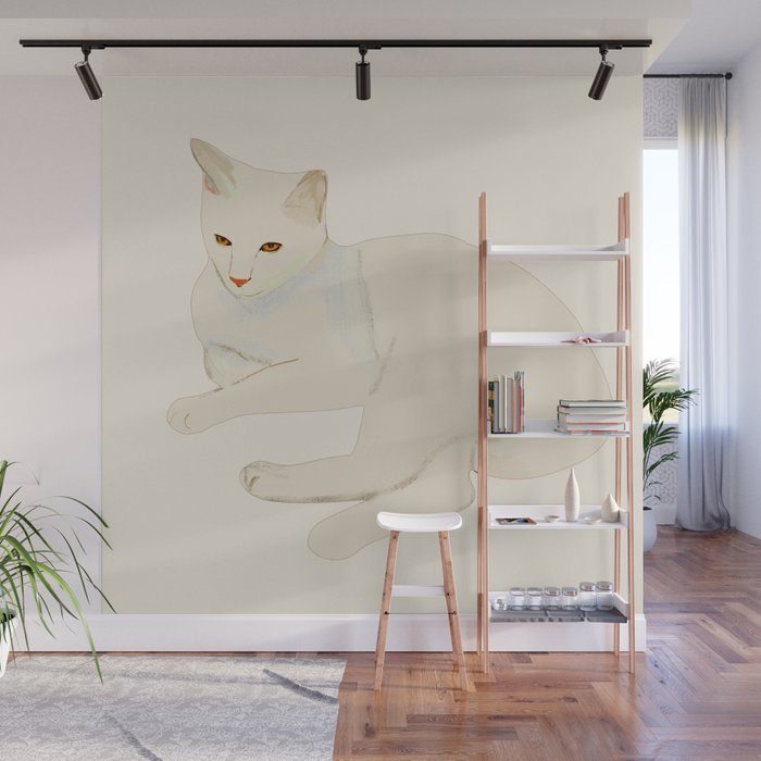 Minimal Abstract Art Cat 7 Wall Mural Gallery Image 1