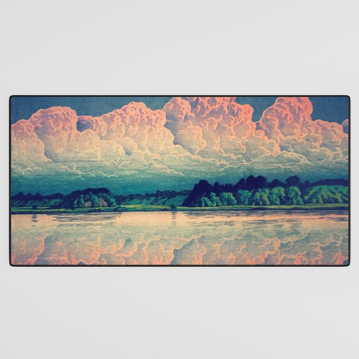 Admiring the Clouds in Kono Desk Mat Gallery Image 3