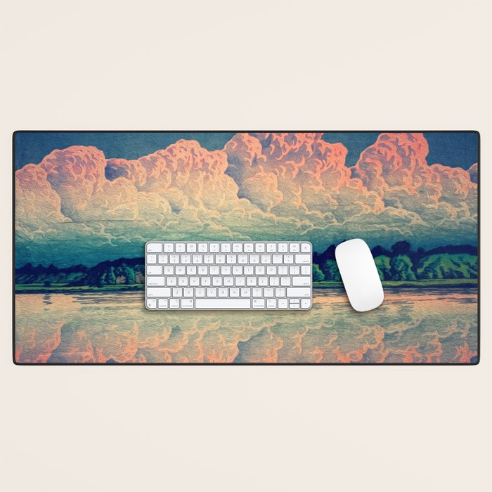Admiring the Clouds in Kono Desk Mat Gallery Image 1