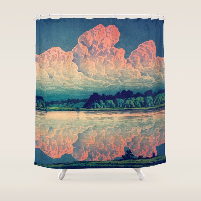 Admiring the Clouds in Kono Shower Curtain Gallery Image 1