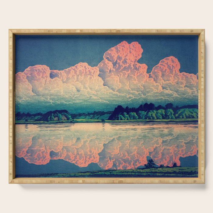 Admiring the Clouds in Kono Serving Tray Gallery Image 1