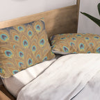Peacock Art Deco Pillow Sham Gallery Image 2