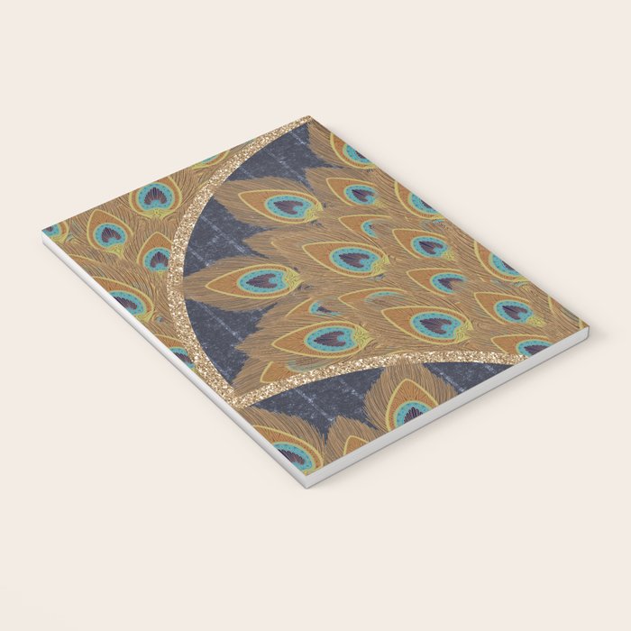 Peacock Art Deco Notebook Gallery Image 3