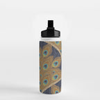 Peacock Art Deco Water Bottle Gallery Image 2