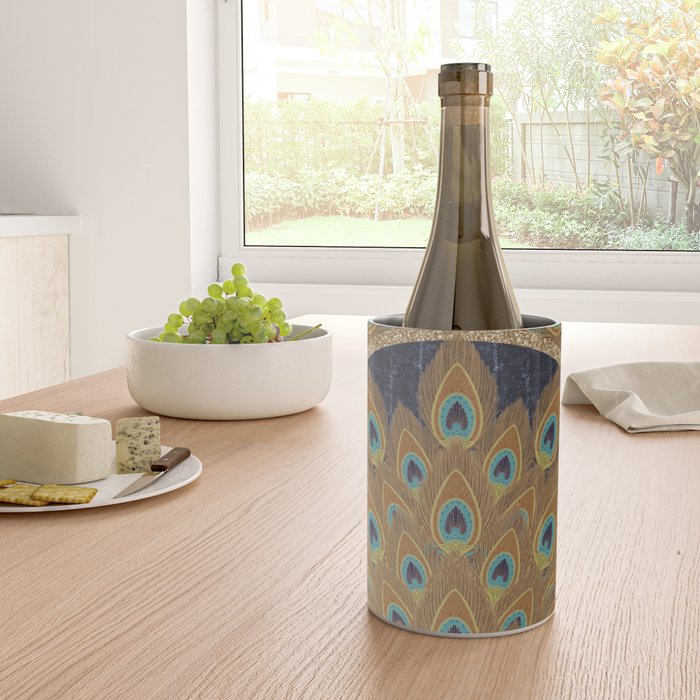 Peacock Art Deco Wine Chiller Gallery Image 4