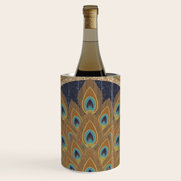 Peacock Art Deco Wine Chiller Gallery Image 1