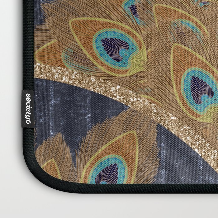 Peacock Art Deco Laptop Sleeve Gallery Image 3