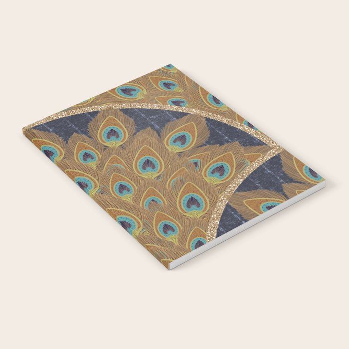 Peacock Art Deco Notebook Gallery Image 2