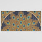 Peacock Art Deco Desk Mat Gallery Image 3