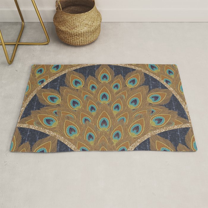 Peacock Art Deco Rug Gallery Image 1