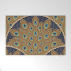 Peacock Art Deco Welcome Mat Gallery Image 1