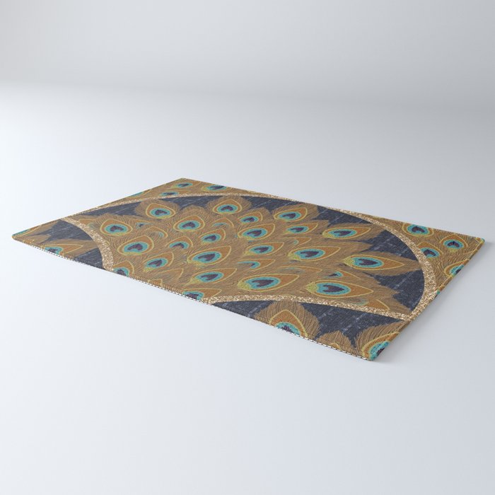 Peacock Art Deco Rug Gallery Image 3